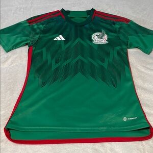 Adidas Mexico 2022/2023 Home Soccer National Team Jersey SMALL Green-USED